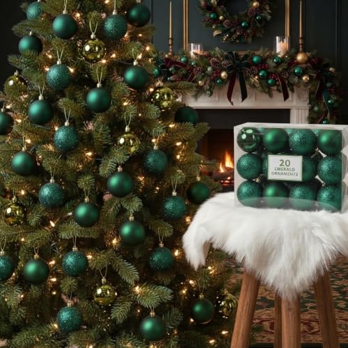 Soulchen 20 Pcs Emerald Green Christmas Balls...