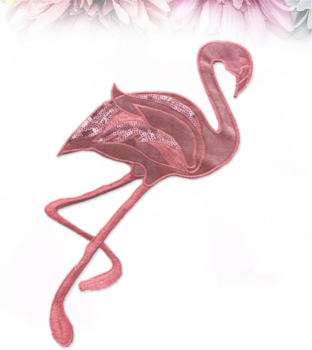 Pink Sequin Flamingo Applique for Hats and Bags DIY Sewing image 4