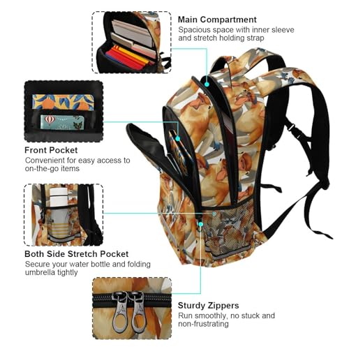 Image of Proboscis Monkey Pattern Large School Backpacks with Chest Strap for Boys Girls Students,Lightweight Bookbags 17 Inch, Portable Casual Daypack Bags