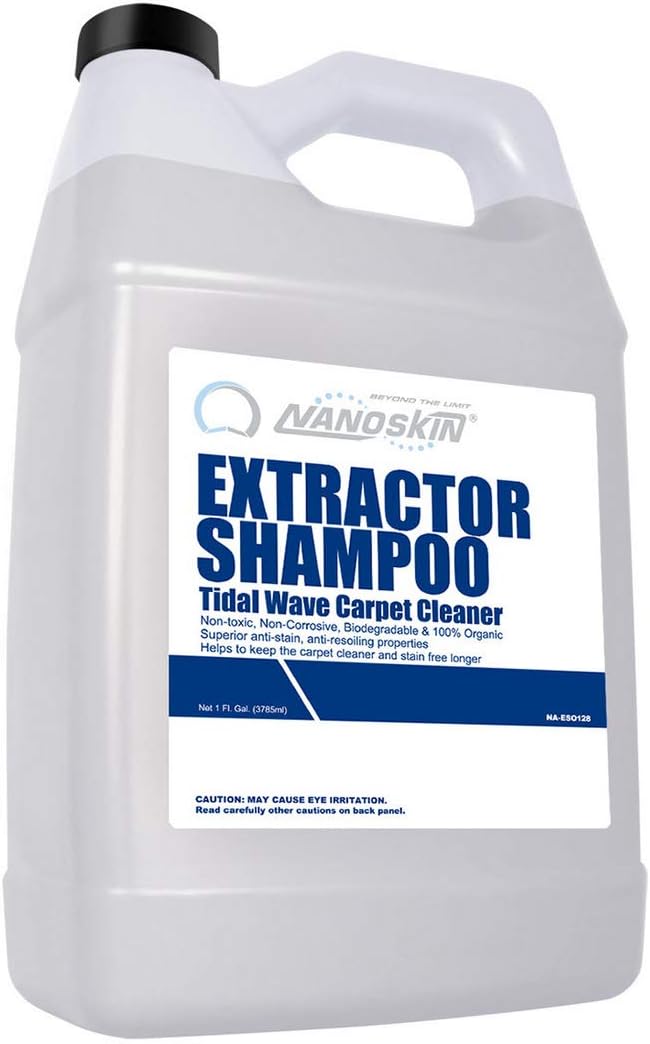 EXTRACTOR SHAMPOO Low Foaming Carpet Cleaner 1 Gallon - Machine Use Upholstery Cleaner, Stain Remover & Odor Eliminator on Rug Car Upholstery Carpets | For Automotive, Home, Office & More