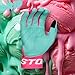 Easton | Walk-Off ETHOS Batting Gloves | Mint/Pink Drip | Adult Medium