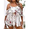 MakeMeChic-Womens-Plus-Size-Floral-Print-Cold-Shoulder-Ruffle-Layered-Short-Sleeve-Summer-Blouse-Top-White-1XL MakeMeChic Women's Plus Size Floral Print Cold Shoulder Ruffle Layered Short Sleeve Summer Blouse Top White 1XL