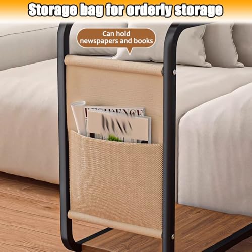 Soporte compacto para impresora debajo del escritorio, carrito móvil de 2 niveles para impresora y estante de almacenamiento para PC, fax y escáner: organizador de impresora de pie con elegante acab