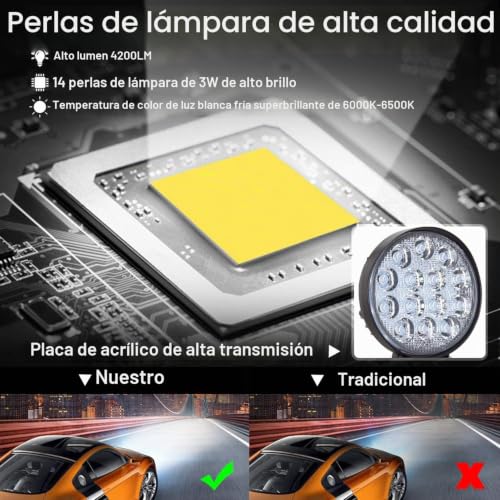 Luz de trabajo de inundación Willpower de 42W con base imantada para evitar averías sin luz 4