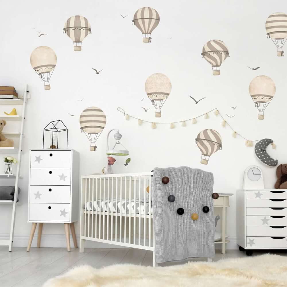 Inspio Adesivo Da Parete - Palloncini Adesivi Marroni