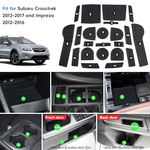 Insertos para portavasos Auovo para Subaru Crosstrek e Impreza miniatura 3