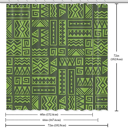 Rideau de douche bohème vert haut de gamme, textile imperméable texturé - 7