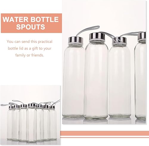 Miniatura 2 de BESPORTBLE 20 tapas de repuesto para botellas de agua, botellas de agua de metal, a prueba de fugas, botellas de agua de acero inoxidable, tapas de