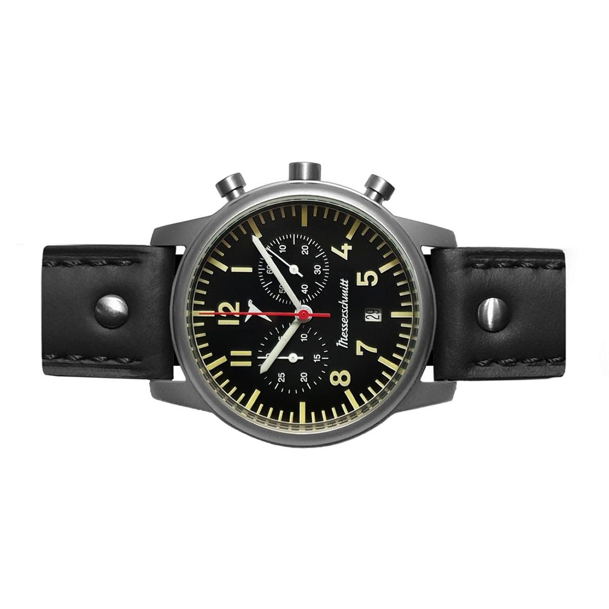 Messerschmitt Herrenuhr Flieger-Chronograph Schwarz ME-4544-5021