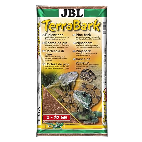 JBL TerraBark 71024 Bodensubstrat für Wald und Regenwaldterrarien Pinienrinde, 2 - 10 mm, 20 l