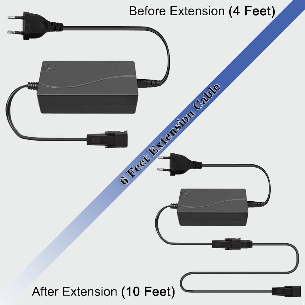 Alimentation 29v 2a, transformateur d'alimentation hwx Adaptateur AC/DC transformateur de Levage ou d'inclinaison 29v 2a avec câble AC et rallonge de Moteur Limin Okin