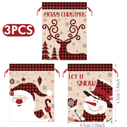 Sacs cadeaux de Noël grand format pour emballer les jouets en vrac - 2
