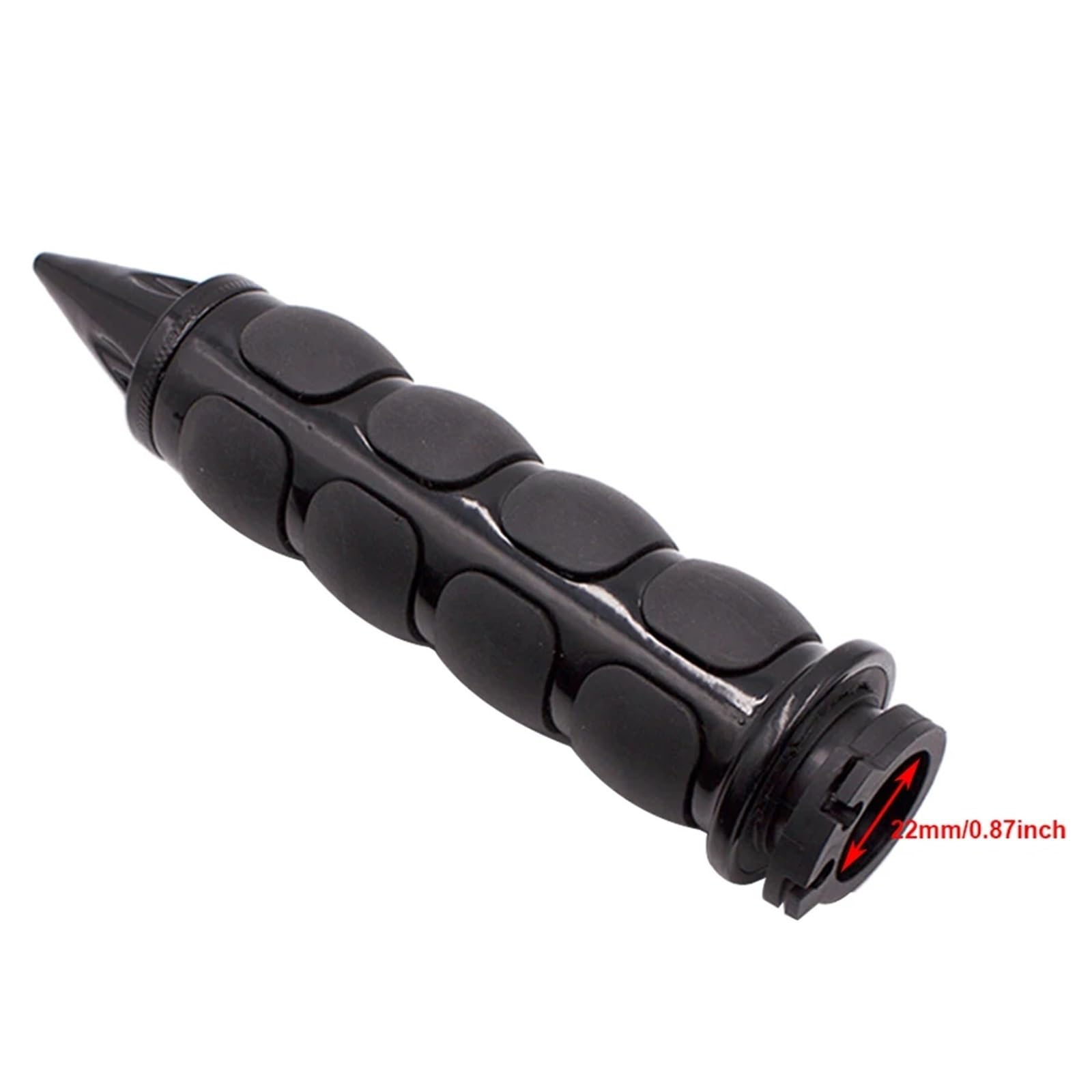 uchwyty kierownicy 2 szt. 22 mm aluminiowe, gumowe uchwyty kierownicy motocyklowej z kolcami w kształcie płomienia, Pasuje do motocykli, quadów i skuterów
