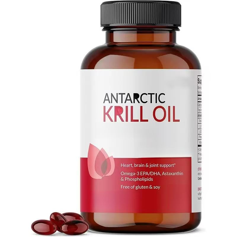 Huile de krill antarctique, huile de krill pure premium testée pour les métaux lourds, sans OGM