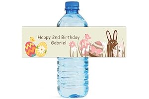 25 Easter Egg-Stravaganza Water Bottle Labels 8"x2"