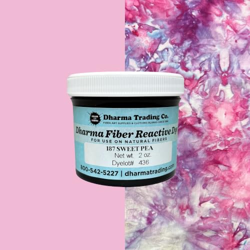 Dharma Fiber Reactive Procion Dye - Sweet Pea, 2 oz. - The #1 Dye for Tie-Dye & Ice Dye. Vibrant, Permanent Colors Trusted by Professionals & Hobbyists Since...