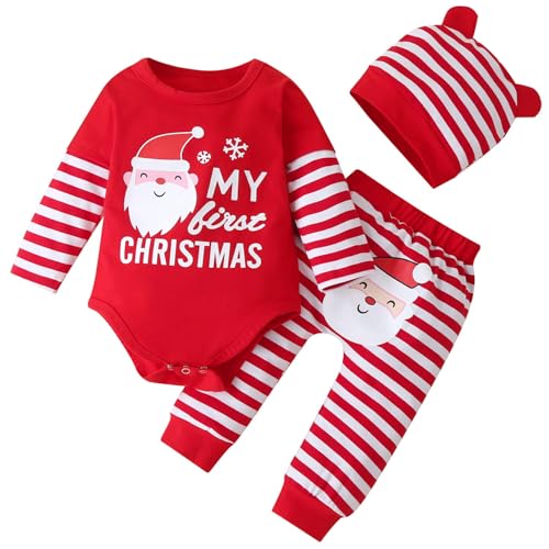 Image of Fullfamous Baby Girl's 3pc Frill Long Sleeve Romper and Pant Set