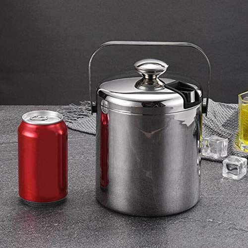 ijsemmer Dubbele Ice Chiller Cooler Wandige Roestvrijstalen Ijsemmer Draagbare Ice Cube Container voor Wijn Champagne Beer KTV Bar - Image 4