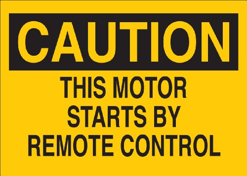 Panneau Brady remote control 42458 en aluminium de 17,8 x 25,4 cm