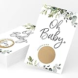 Printed Party Baby Shower Scratch Off Game, Eucalyptus Greenery Theme, 30 Raffle Tickets