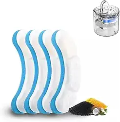 Kit 4 Refil Filtros Pet Bebedouro Fonte De Água Hidratação Filtragem Cães e Gatos