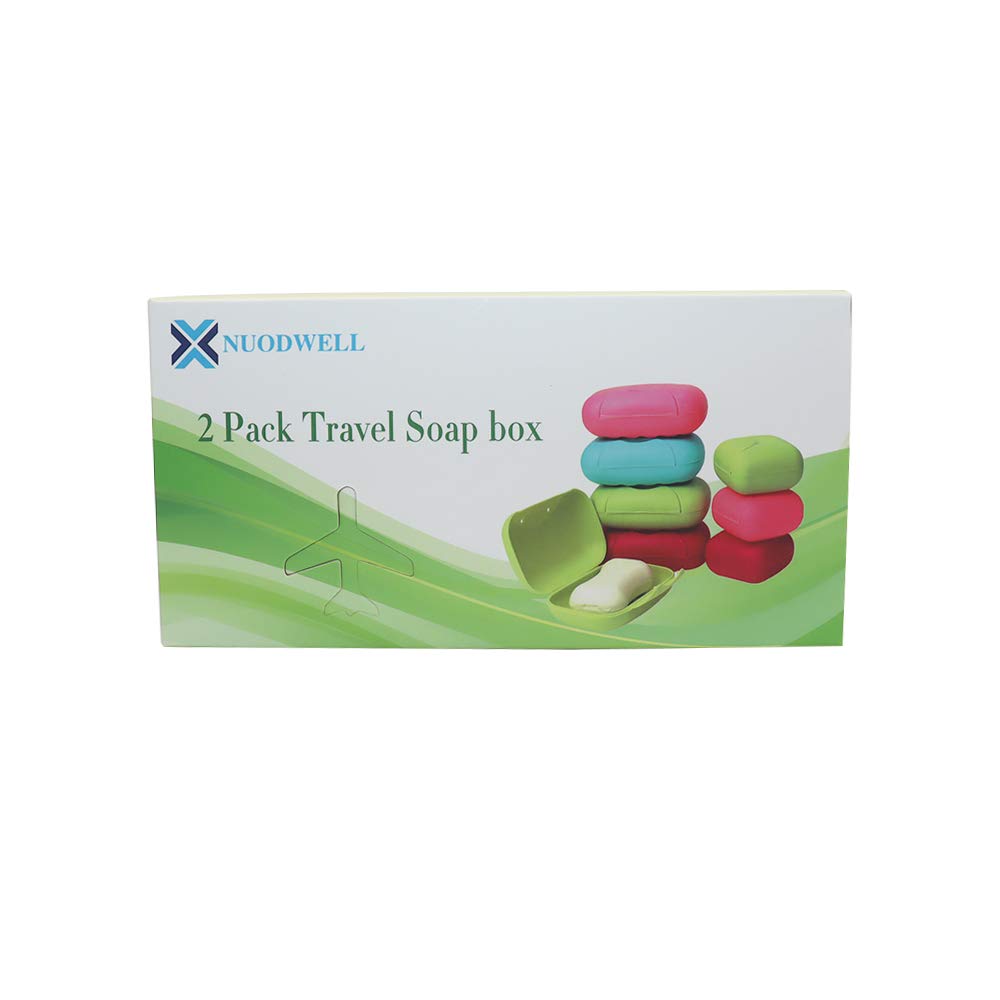 Portasapone portatile per il viso e 4 sacchetti in rete per 4 portasapone a tenuta stagna impermeabile con coperchio per casa, bagno (di piccole dimensioni