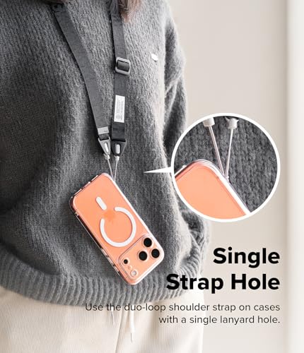 Image of Ringke Shoulder Strap [Dual-Ended Design] Adjustable Crossbody Strap, Anti-Theft Neck Lanyard for iPhone /Galaxy /Pixel Phone Cases, Cameras, etc