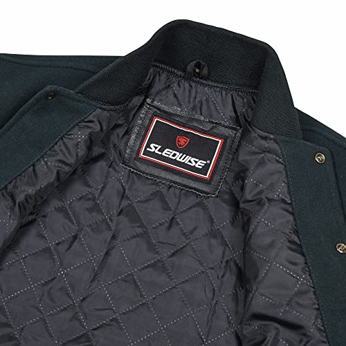 Image of Varsity Jacket Baseball Letterman Jacket- Wool and Leather Premium Quality Unisex Basketball Jacket