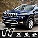 JINCHEN 7pcs Grill Mesh Inserts Fit for Jeep Cherokee 2014-2018, Honeycomb Mesh Front Grill Inserts Grille Cover Frame Trims (Chrome Trim)