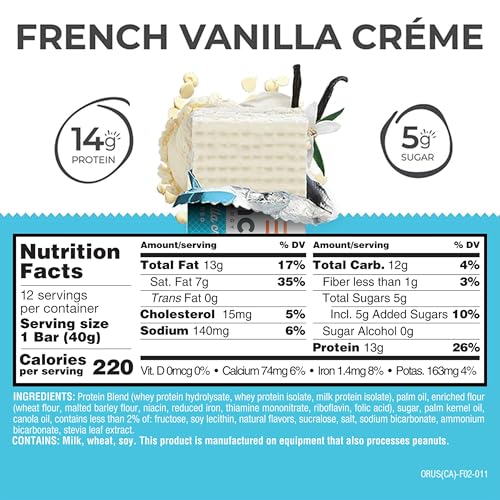 Image of Power Crunch Protein Energy Wafer Bars, French Vanilla Creme, 1.4 Ounce (Pack of 72)