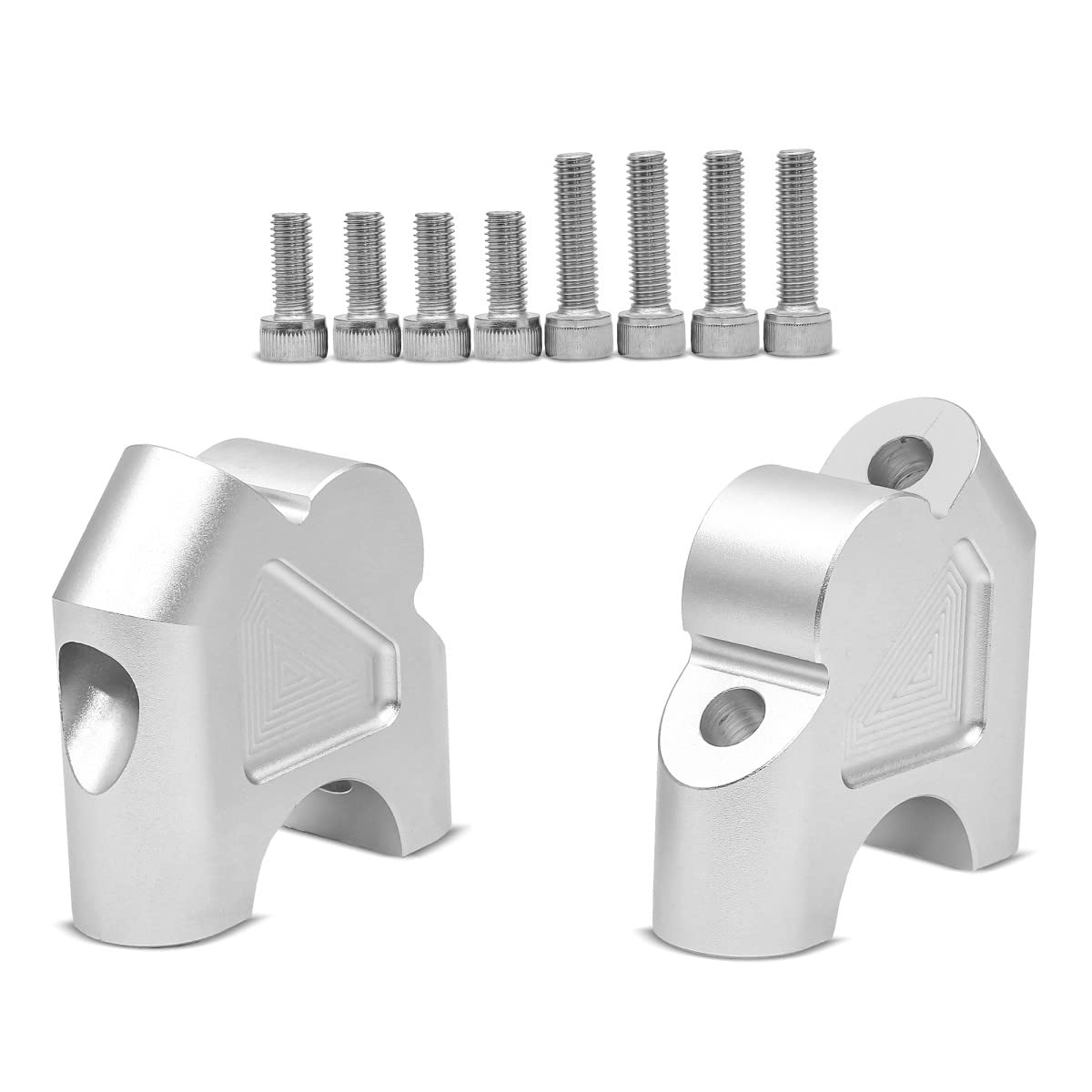 Rehausse Guidon 30mm Compatible avec BMW R 1250 GS/Adventure 19-24 Argent DPLB1