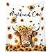 Highland Cow Blanket Gifts - 40x50 Inches Cute Throw Blanket for Girls & Boys - Brown Soft Fuzzy Plush Blankets for Couch, Sofa