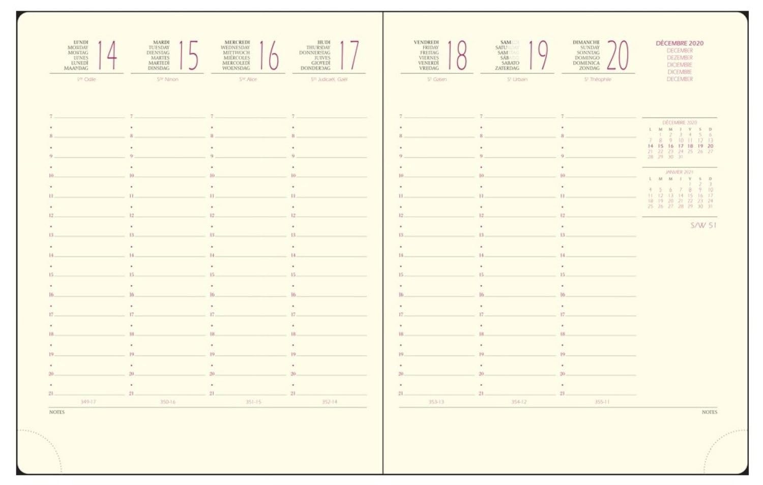 Exacompta - 18842E - Eurotime 18 Weekly Refill - Natural Slice - 15 x 17 cm - January to December 2024