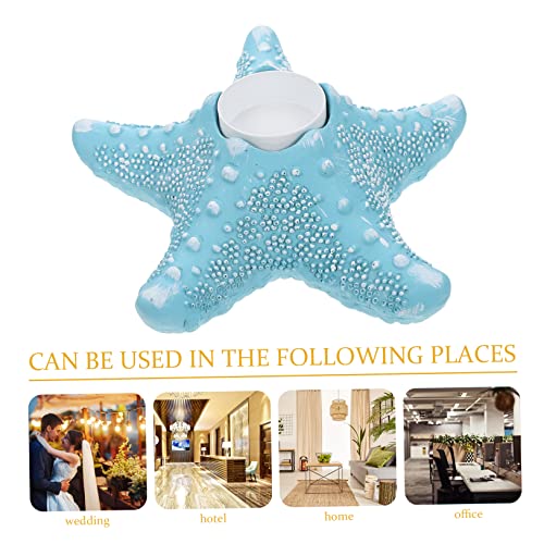 Abaodam Starfish Candlestick Fireplace Mantel Decor Ocean Decor Taper Candlesticks Mediterranean Candle Holders Nautical Candle Holder Ocean Pillar Candle Holder Home Candleholder Tray #TOP6