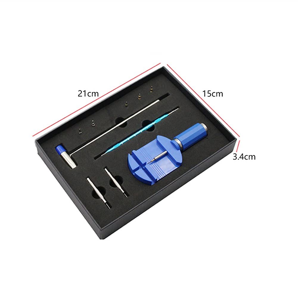 Reparación de relojes Reparación de relojes kit de herramientas de almacenamiento de mantenimiento Dispositivo de desmontaje Longitud del reloj Desmontaje Ajuste Medidor Ajustador kit de herramienta