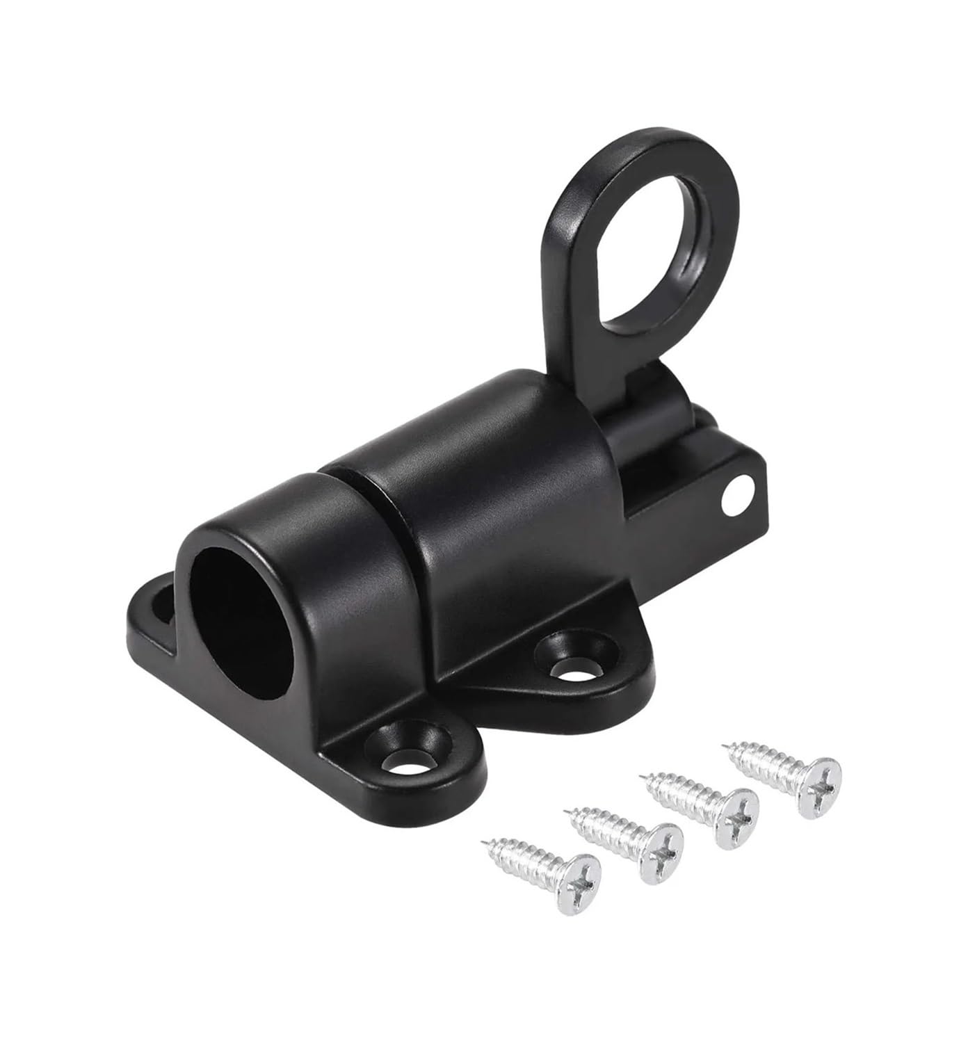 Eowstar Black 2Pcs Automatic Spring Door Latches, Push Bolt Sliding Locks For Gate
