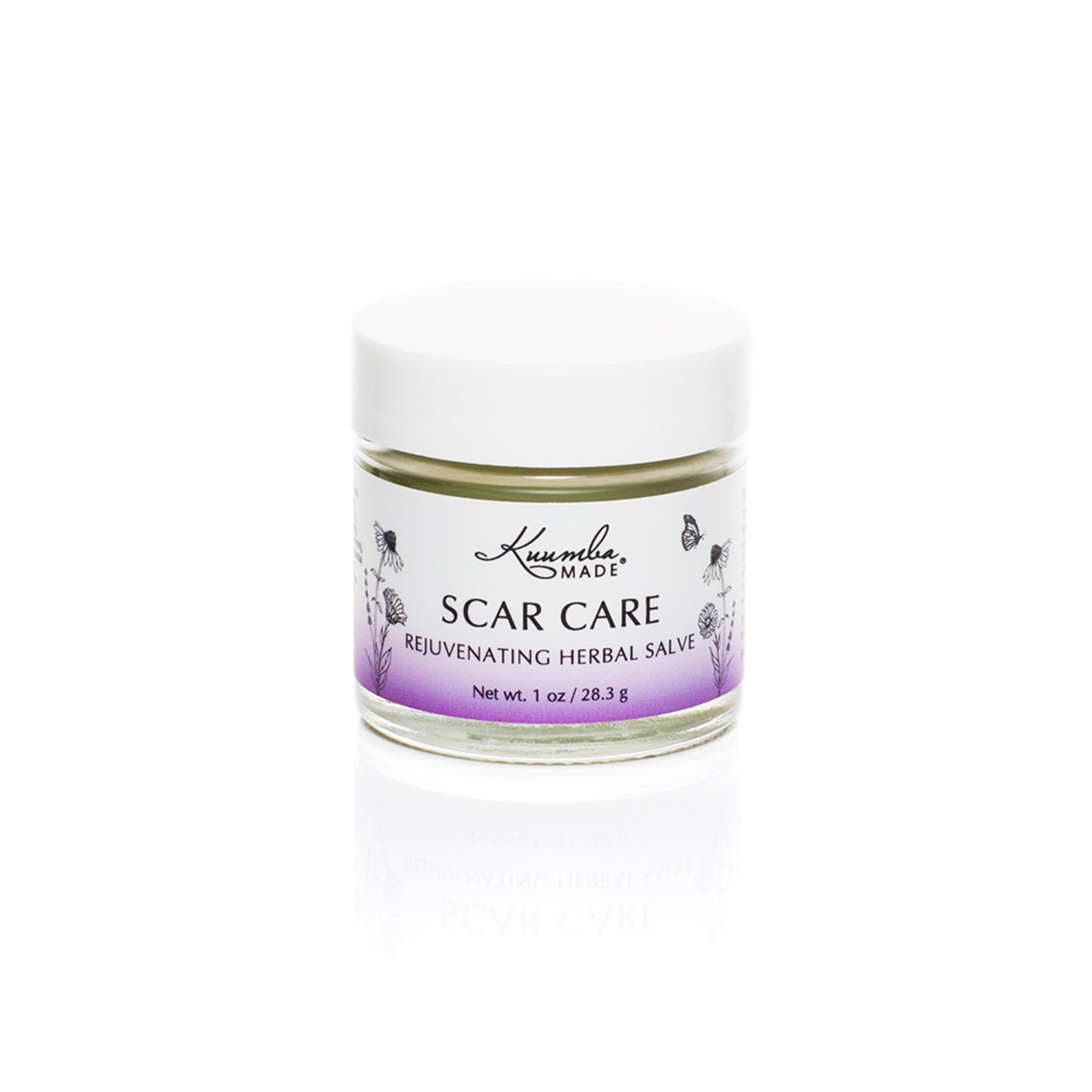 Kuumba Made Scar Care Herbal Salve, Restorative Plant-Based Balm with Comfrey & Calendula, 1 Oz