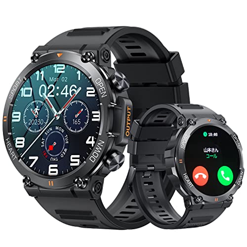 Amazon.co.jp: スマートウォッチ 【2025新登場 1.39インチ大画面 軍用