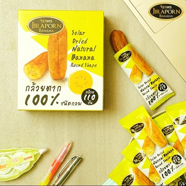 Miniatura 3 de Jiraporn Plátano Natural Secado Solar Forma Redonda 8.47 oz (1)