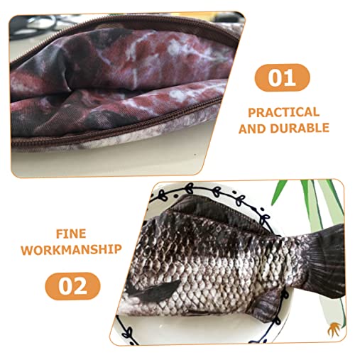 Trousse à crayons forme de poisson SHINEOFI : rangez vos stylos et stimulez votre chat
