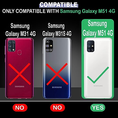 Image of Shockproof Back Cover Case for Samsung Galaxy M51 4G | 360 Degree Protection | Protective Design | Anti-Scratch Tough Slim TPU Case for Samsung Galaxy M51 4G (Green)