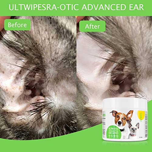 ouvido para animais estimação, 100 peças almofadas limpeza ouvido para cães, Removedor manchas lágri