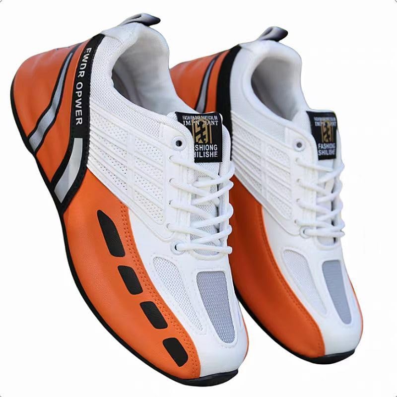 Plus Size Comfortable Striped Hiking Shoes for Men - Breathable, Waterproof, Low-top, Lace-up, Outdoor Training, Camping Sneakers for All Seasons