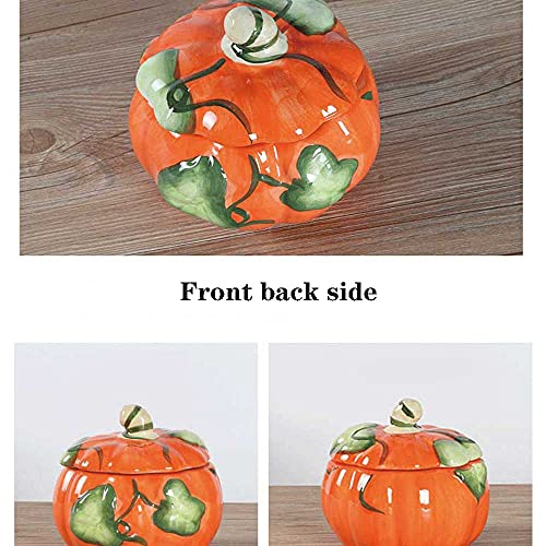 AXB Keramische Pompoen, Keramiek Pompoen Vorm Suikerkom Opslag Jar Canisters Home Decor Halloween Centerpieces - Image 5