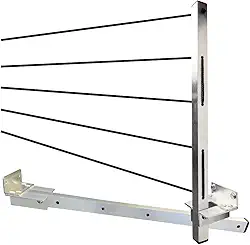 Varal Retratil de Parede Dobrável Aluminio Reforçado Com Cabo de Aço