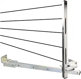 Varal Retratil de Parede Dobrável Aluminio Reforçado Com Cabo de Aço