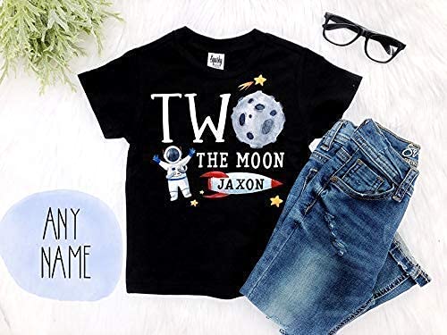 Two The Moon Boys Personalized Outer Space Second Birthday Shirt4