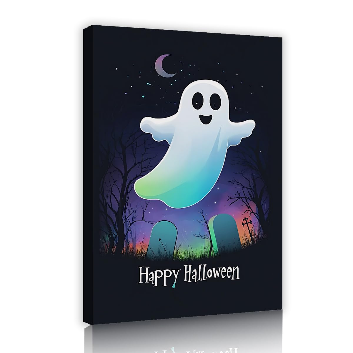 Via Vela Happy Halloween słodki duch obraz na płótnie pokój zabaw dekoracja 60 x 90 cm