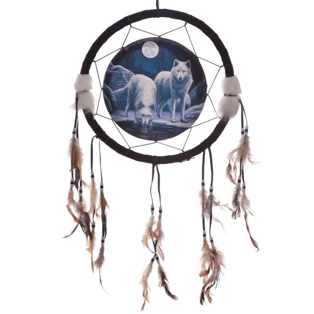 Puckator Mixed Dcpa02u Lisa Parker Warriors Of Winter Wolf Dreamcatcher 33Cm
