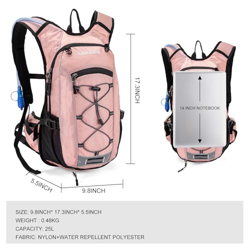 Carey STENHydration Backpack Hiking Pack Equipped 2L Water Bag(Pink) - image 2